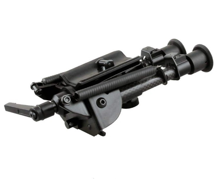Сошки Vector Optics Carbon Fiber Swivel Bipod на антабке (высота 15.2 – 22.9 см) с переходником на W Фото 4